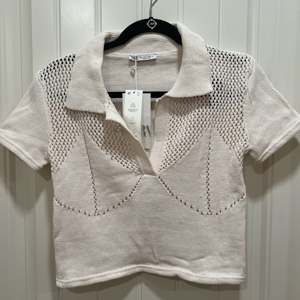 Zara Knitted Shirt/Crop Top